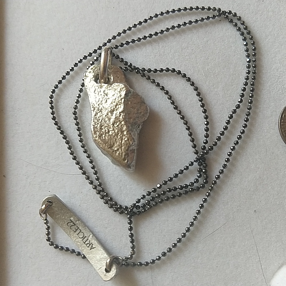 Article 22 925 sterling silver necklace from shrapnel veteran father's day chain
